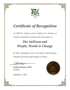 Certificate of Recognition