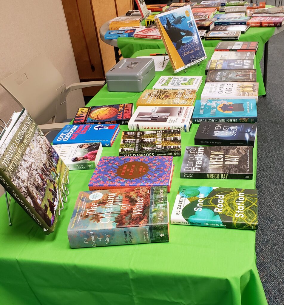 Books available for the book draw