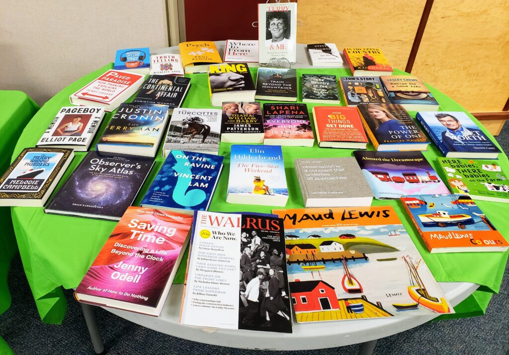 Books available for the book draw